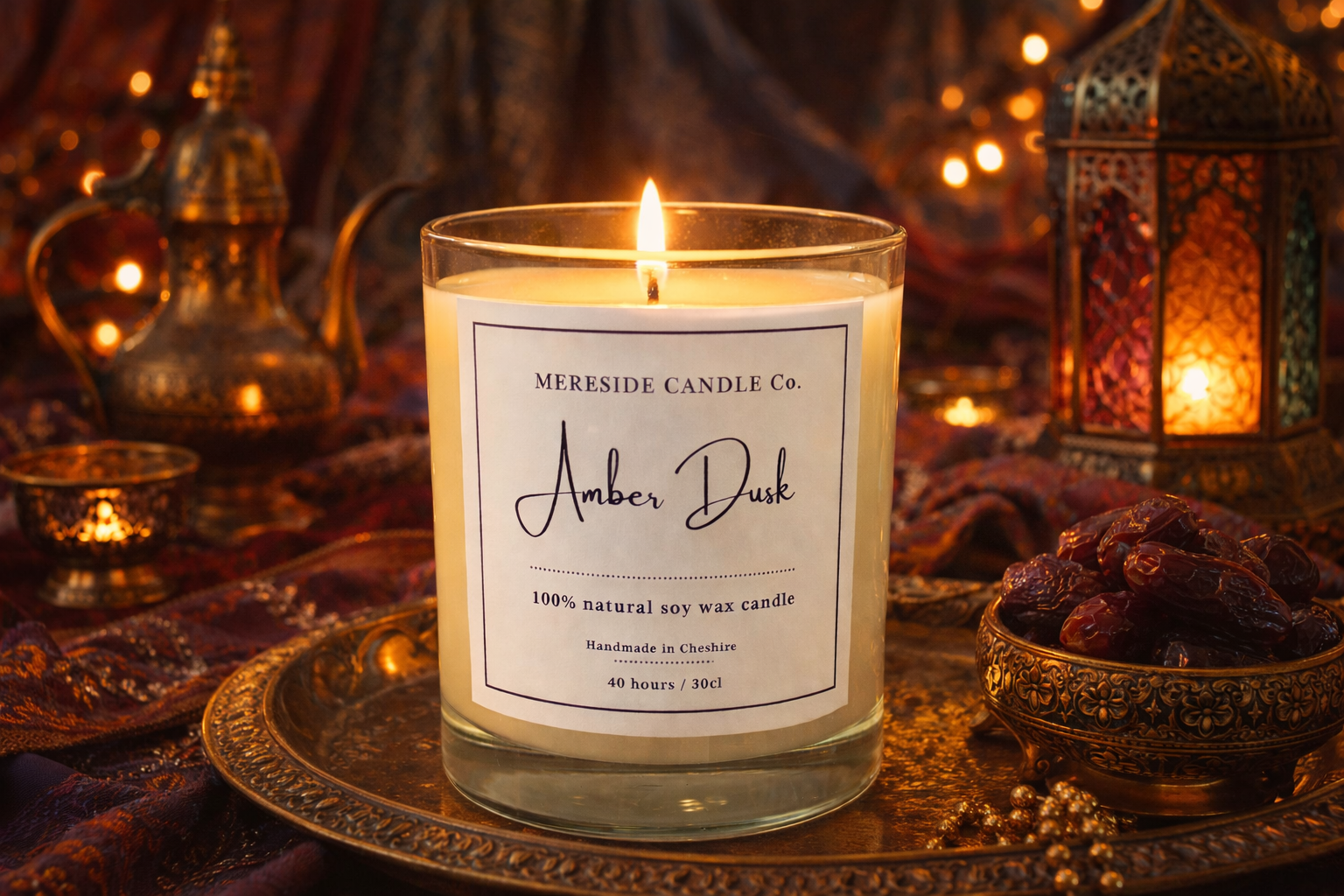Mereside Candle Co Amber Dusk Luxury Scented Candle