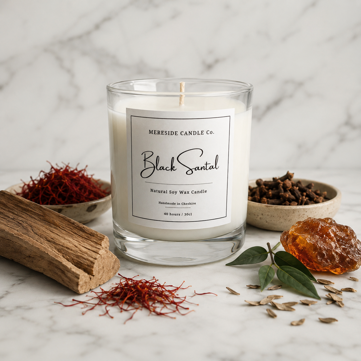 Black Santal Luxury Candle 30cl
