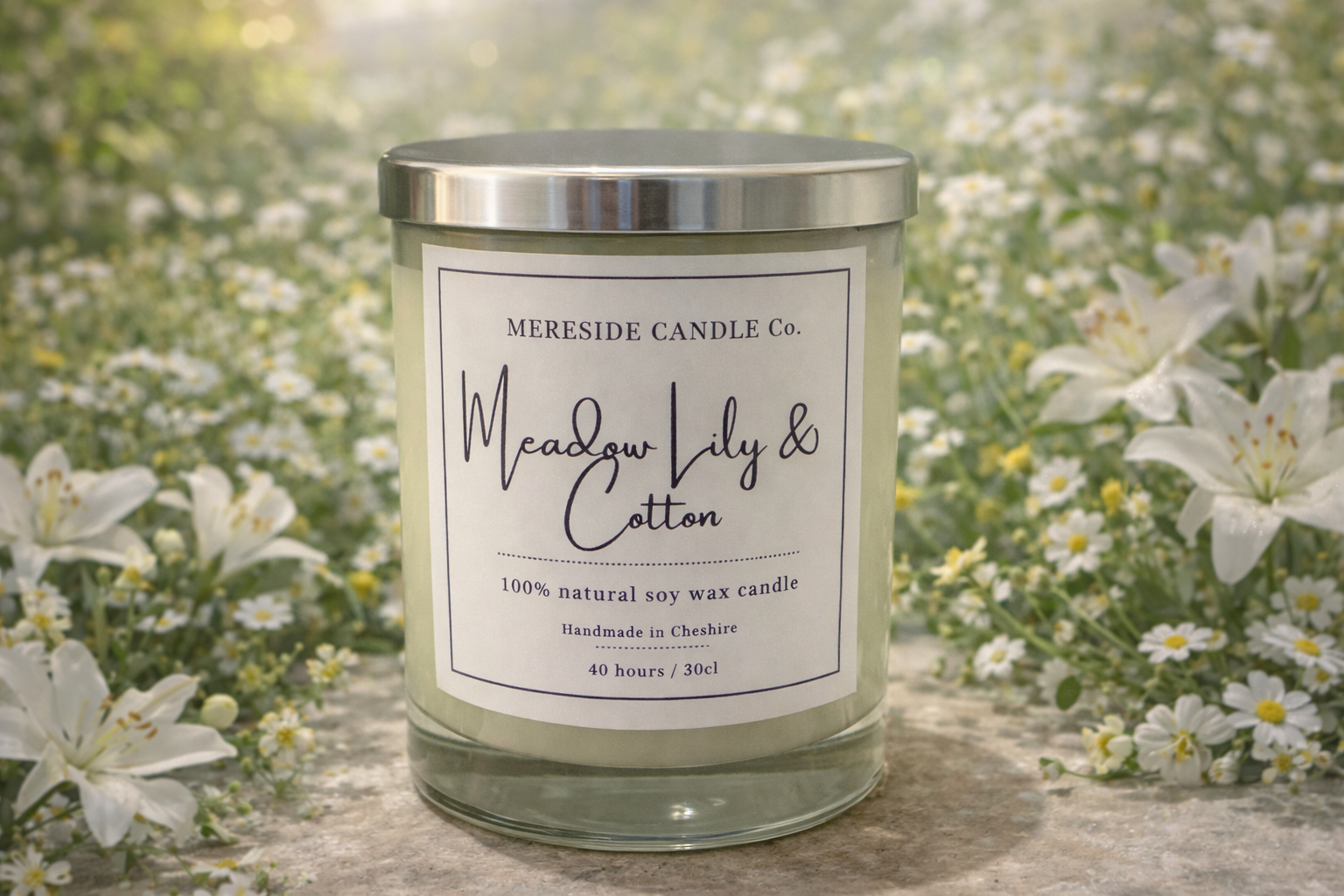 Meadow Lily & Cotton Luxury Candle