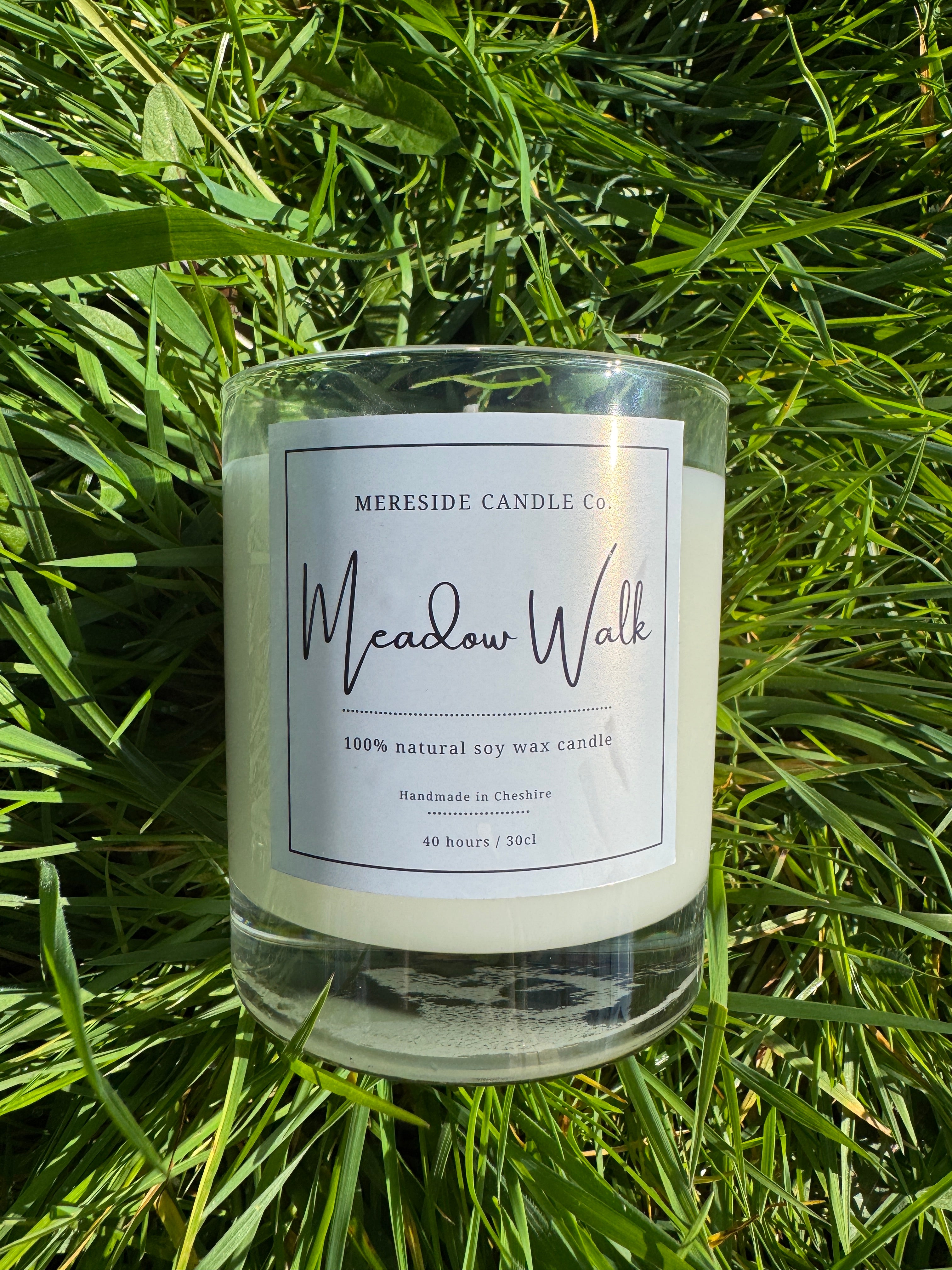 Mereside Candle Co Meadow Walk 30cl luxury scented candle.