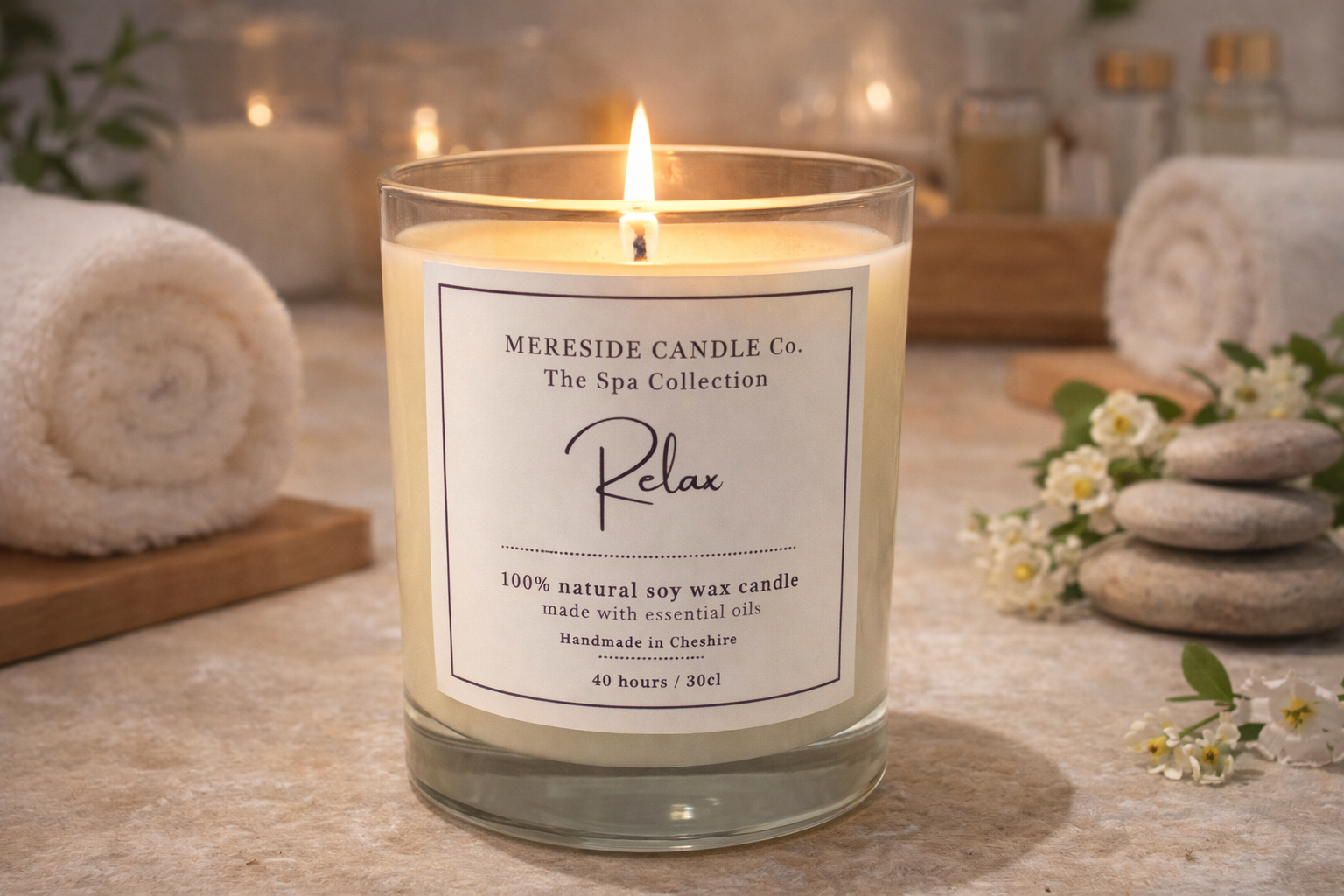 Mereside Candle Co Relax Luxury Scented Candle