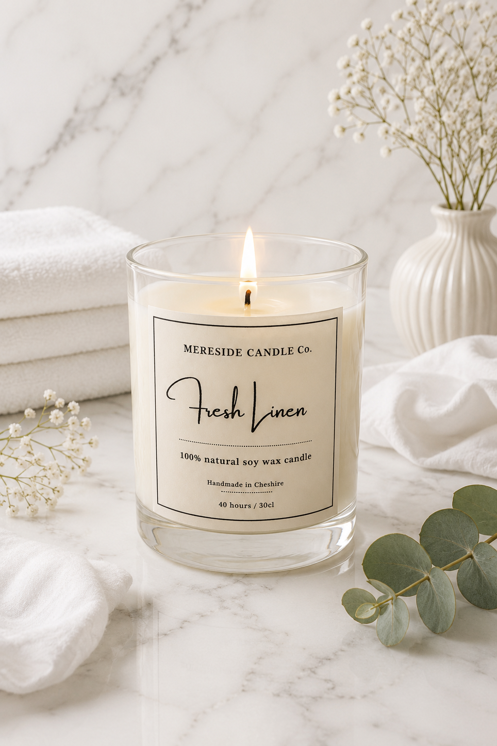 Fresh Linen Luxury Candle
